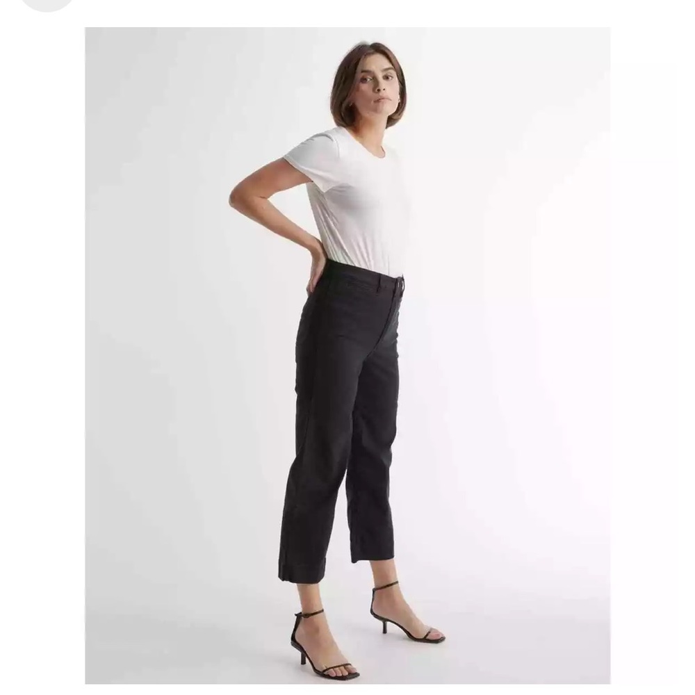 Quince cropped black denim pants. Size 25. Worn twice - Picture 2 of 10